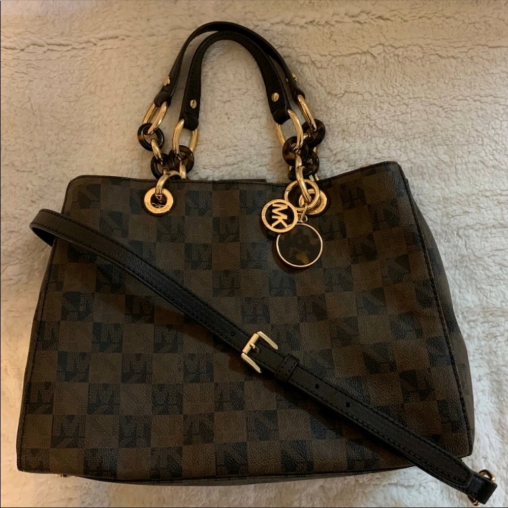 Michael kors checkered handbag